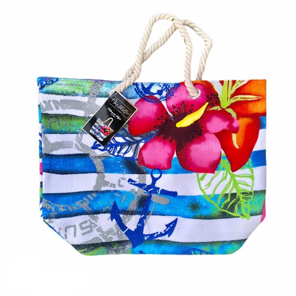 Amy Miller Tropical Beach Large Tote Bag NEW